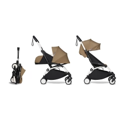 Cochecito silla Stokke YOYO³ + capazo Stokke y recambio textil BABYZEN Toffee (Chasis Blanco) - imagen