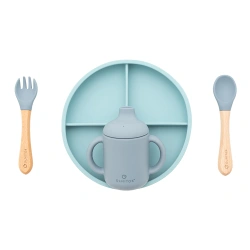 Набір посуду з силікону Olmitos, 5 предметів - Синій - зображення