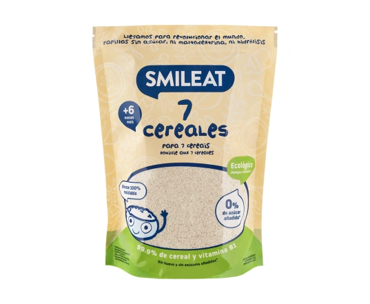 Papilla de 7 cereales ecologica Smileat (200g)