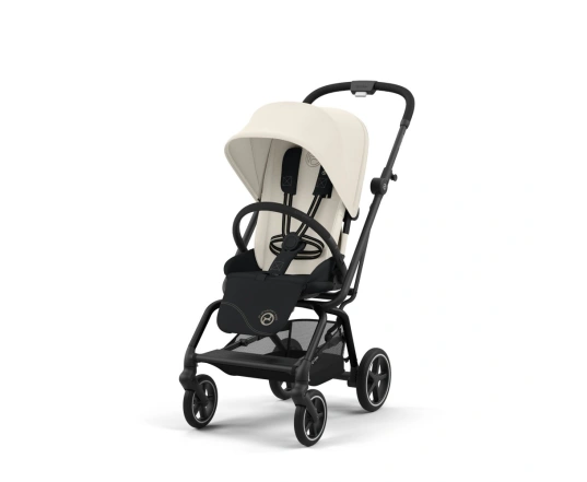 Прогулянкова коляска Cybex Eezy S Twist Plus 2 - BLK Canvas White