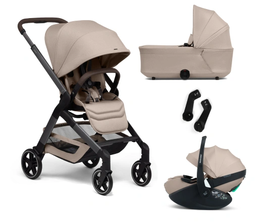 Cochecito completo Joolz Hub2 silla + capazo + silla de coche - Sandy taupe