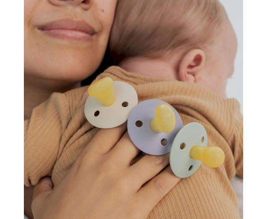 2 Chupetes BIBS Colour Simétrica Blush/Ivory  6-18 M