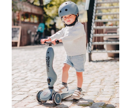 Patinete Scoot and Ride de la serie Highwaykick-1, gris y azul, 1-5 años