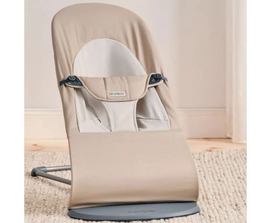 Hamaca Balance Soft BabyBjörn Tejido Algodón - Caqui/Beige