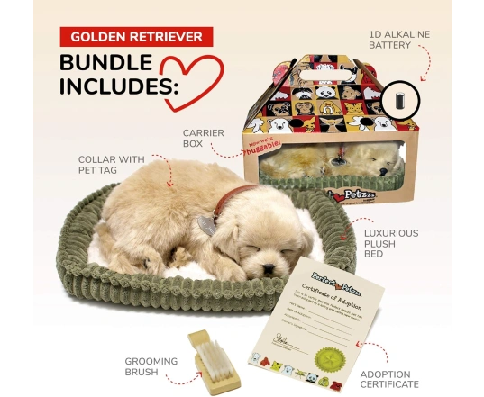 Perro GOLDEN RETRIEVER de peluche dormilón Perfect Petzzz 