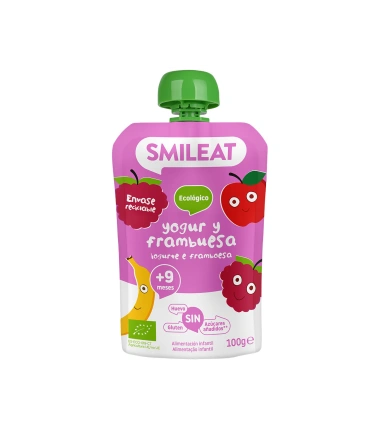 Pouch Yogur y Frambuesa Smileat 100 gr - imagen