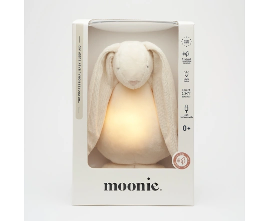 Conejito musical con luz de noche MOONIE Cream