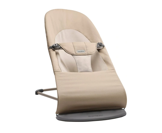 Hamaca Balance Soft BabyBjörn Tejido Algodón - Caqui/Beige