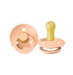 2 Chupetes BIBS Colour Round Peach/Vanilla 6-18 M