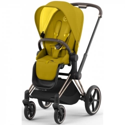 Прогулянкова коляска Cybex Priam Mustard Yellow (шасі Rose Gold) - зображення