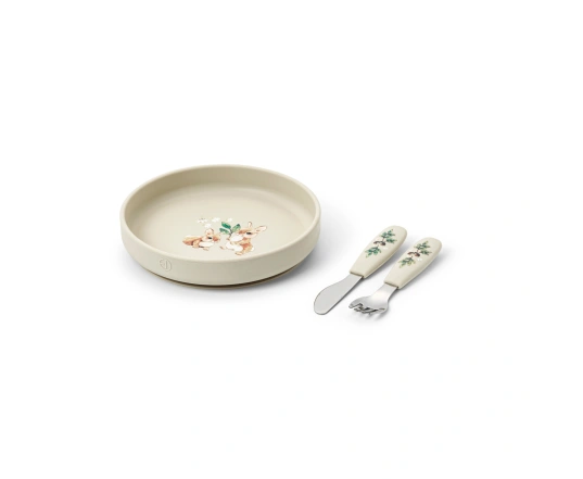 Juego de plato de silicona Elodie Details - Bunny Darling