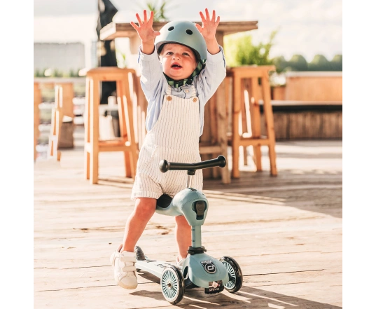 Patinete Scoot and Ride de la serie Highwaykick-1, gris y azul, 1-5 años