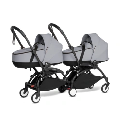 Cochecito silla + capazo para gemelos BABYZEN YOYO² Stone (Chasis Black) - imagen