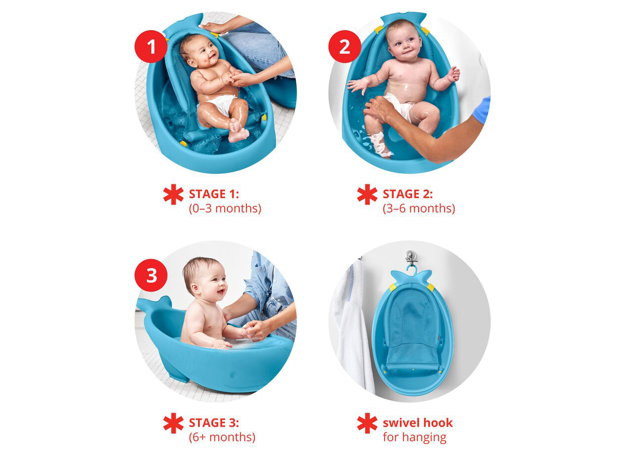 Bañera Smart Sling Ballena de 3 etapas Skip Hop - Azul | KIDSLINE-37 - imagen