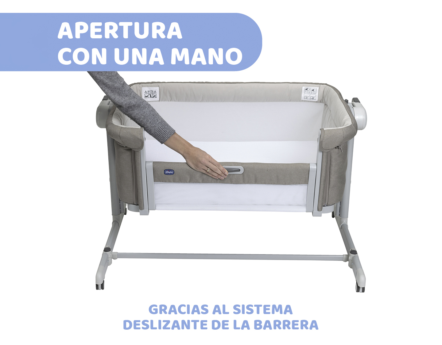 Cuna Chicco Next 2 Me Magic Evo - Desert taupe | KIDSLINE-38 - imagen