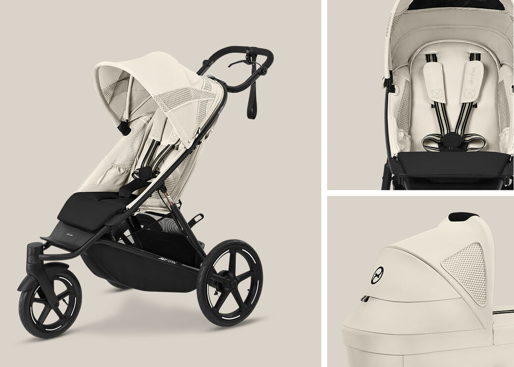 Універсальна коляска 2 в 1 Cybex Avi Spin - BLK Fog Grey | KIDSLINE-48 - зображення