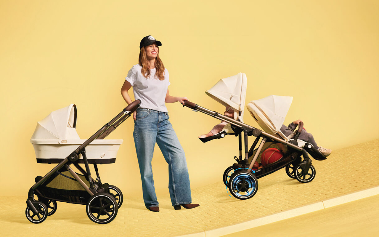 Універсальна коляска 2 в 1 Cybex e-Gazelle S - SLV Stone Grey | KIDSLINE-52 - зображення