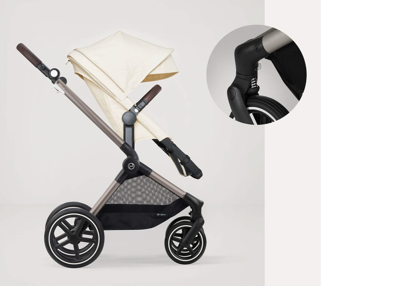 Універсальна коляска 2 в 1 Cybex EOS Lux - SLV Lava Grey | KIDSLINE-43 - зображення