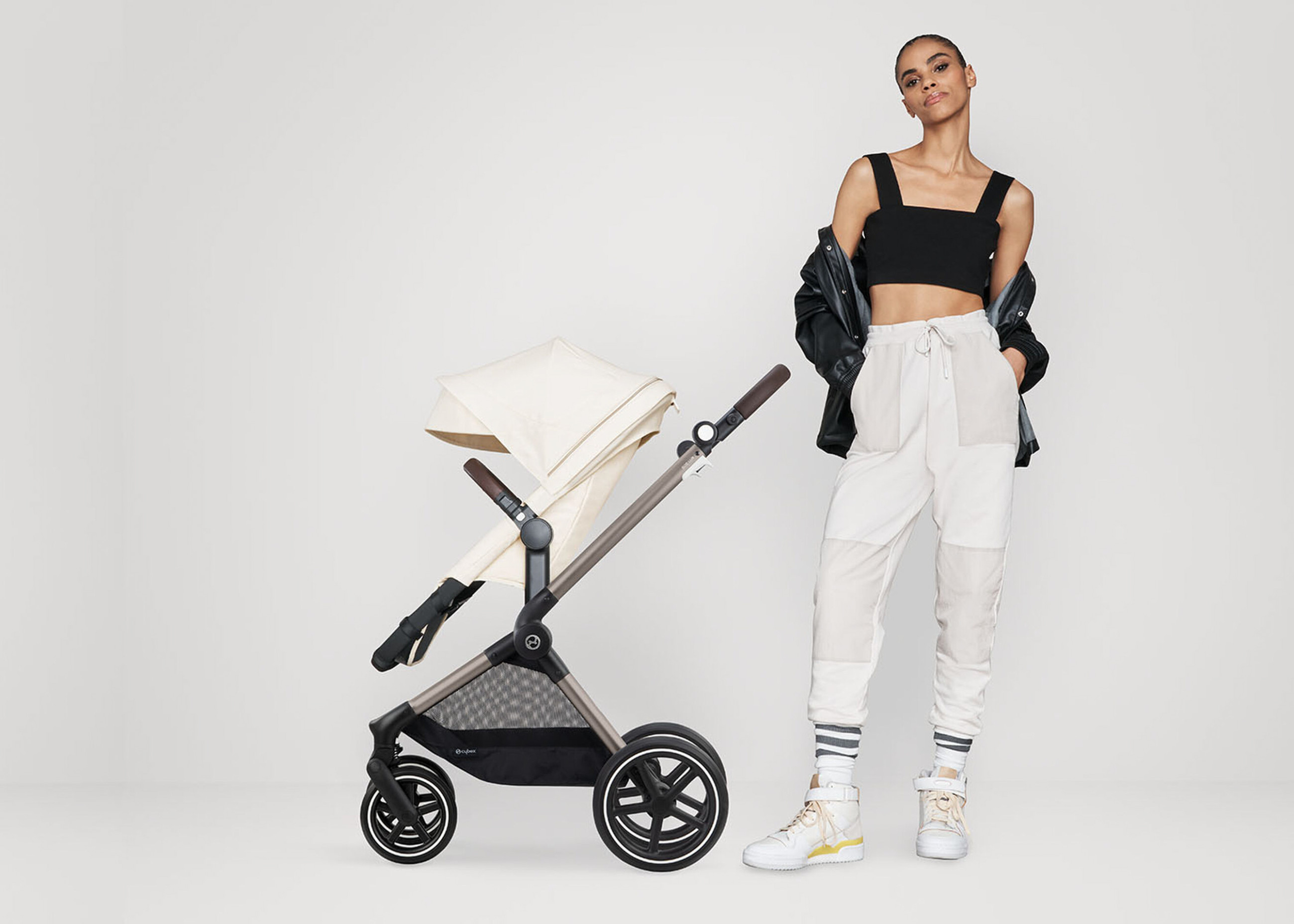 Універсальна коляска 2 в 1 Cybex EOS Lux - SLV Lava Grey | KIDSLINE-41 - зображення