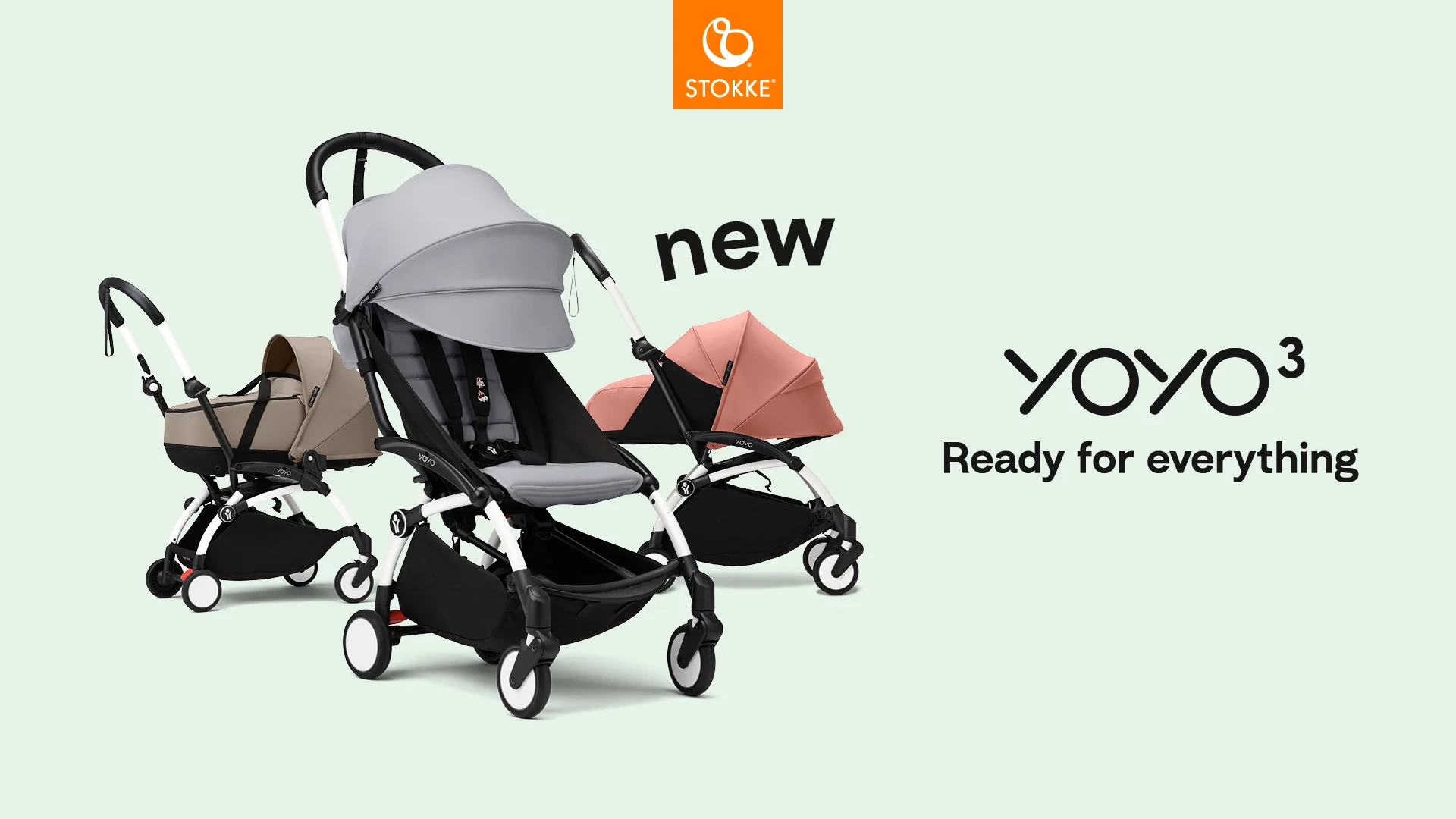 Універсальна коляска 2 в 1 Stokke YOYO³ Toffee (шасі White) | KIDSLINE-58 - зображення