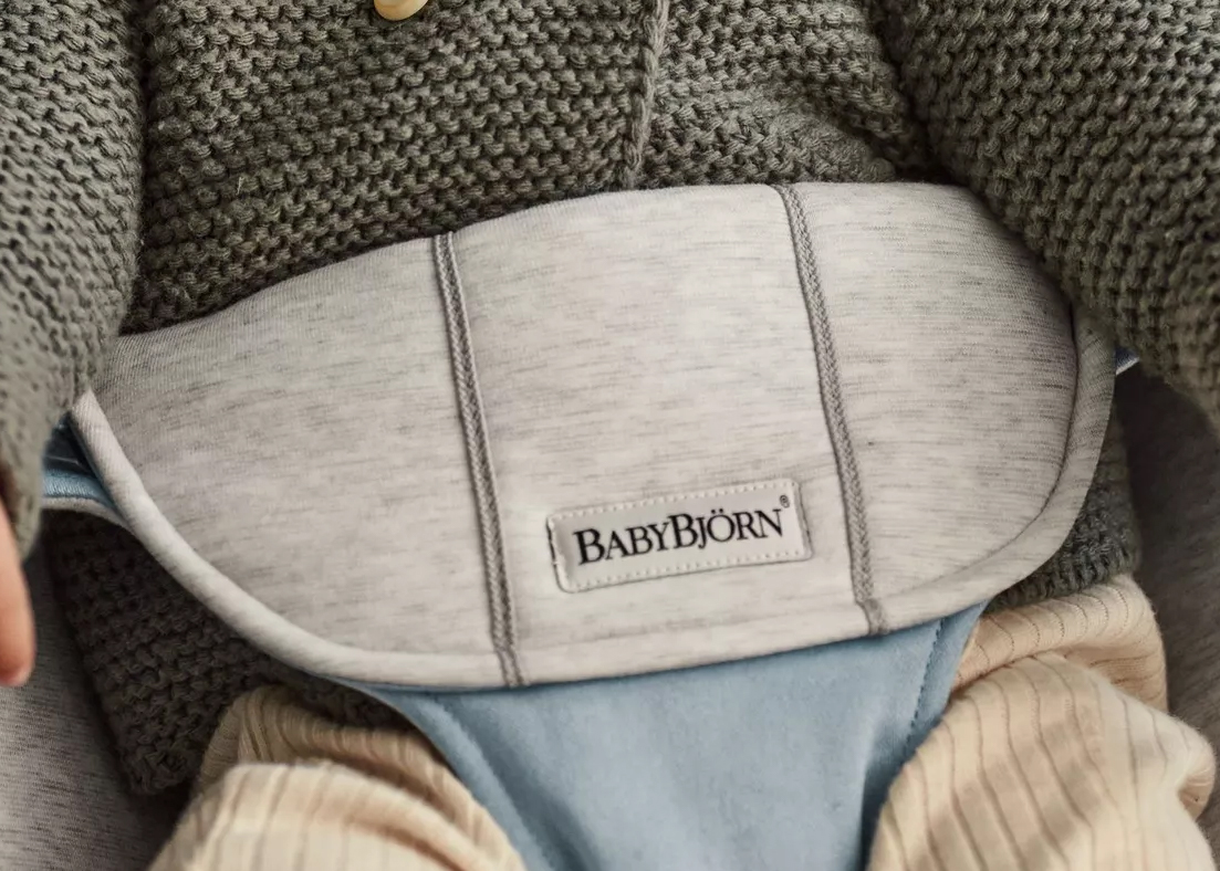 Крісло-шезлонг Balance Soft BabyBjörn (тканина бавовна/джерсі) - Світло-сірий/темно-сірий | KIDSLINE-46 - зображення